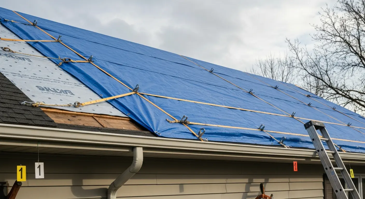 Storm damage roof repair