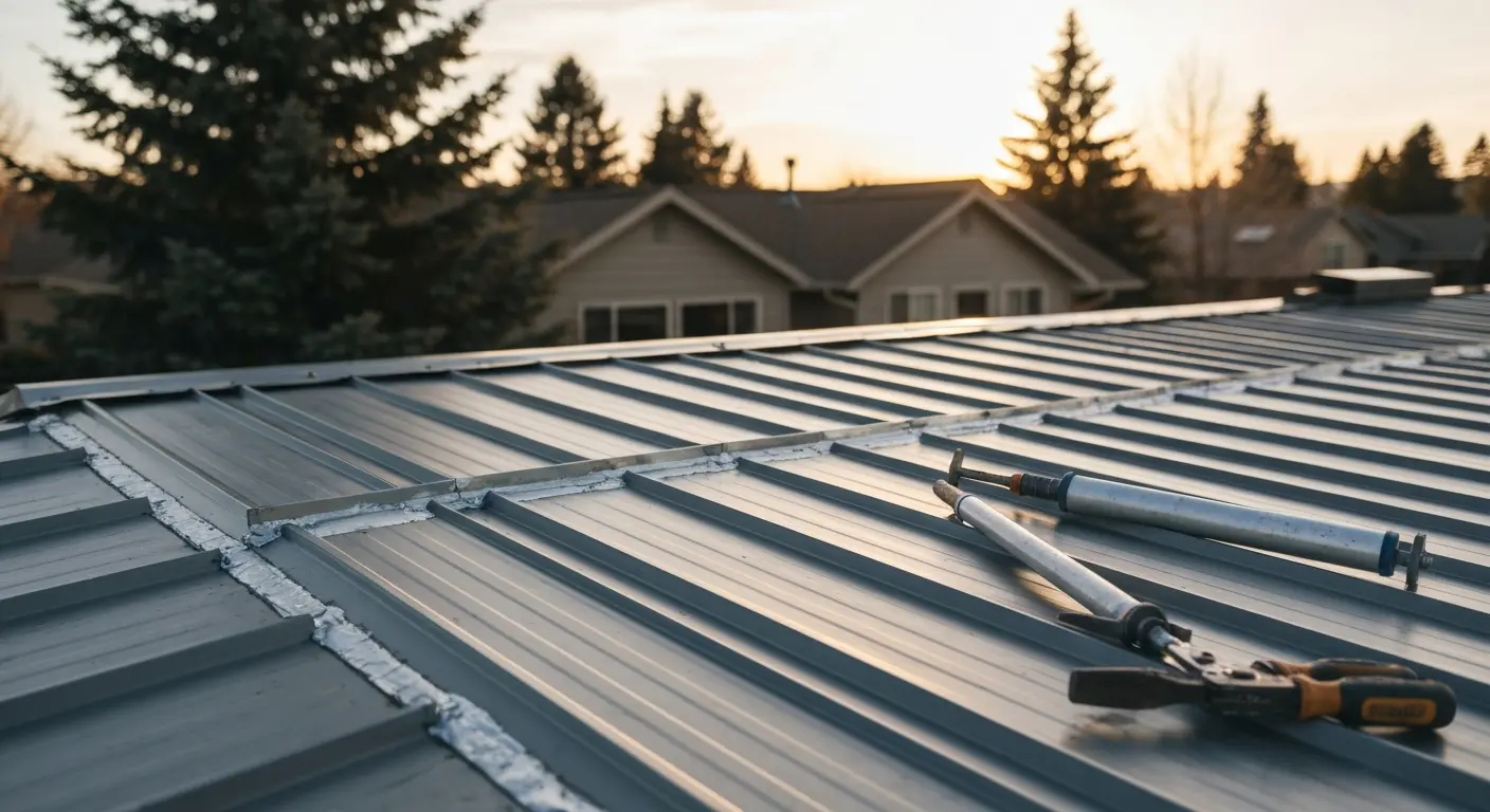 Roof repair work