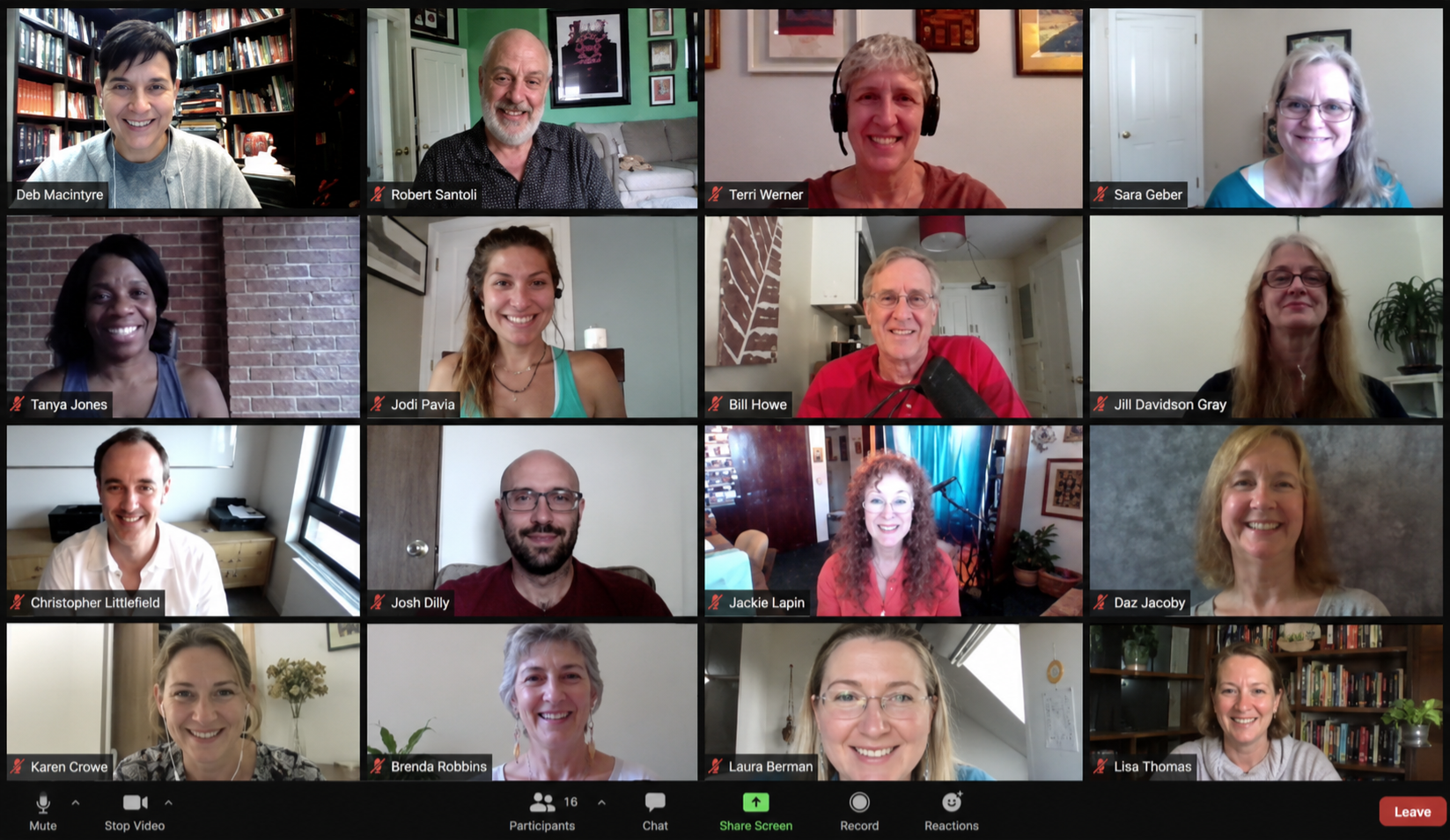 A live Oracle Circle session, gathered together online