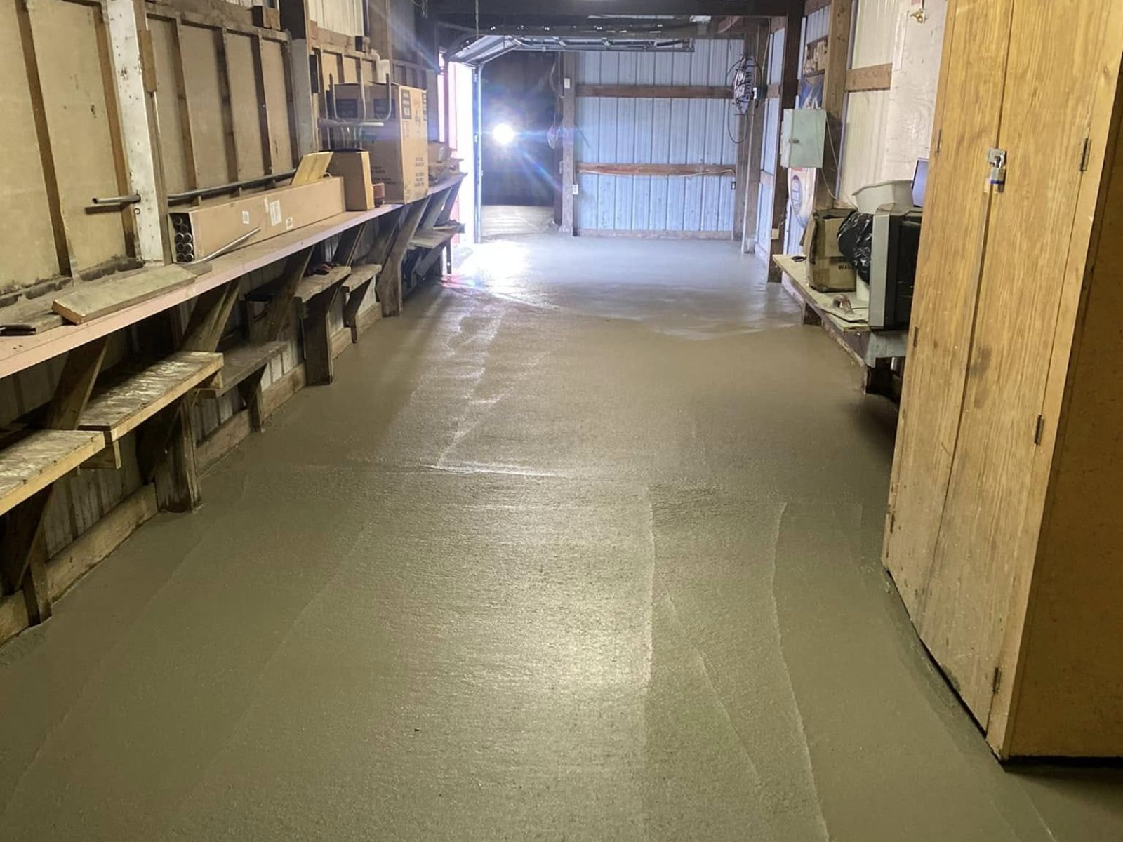 Completed concrete project surface
