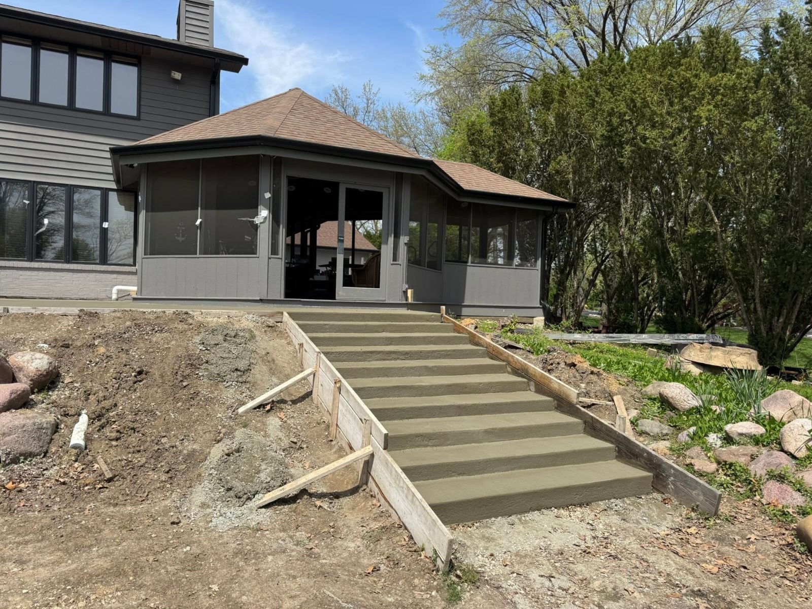 Miscellaneous concrete project in its property setting