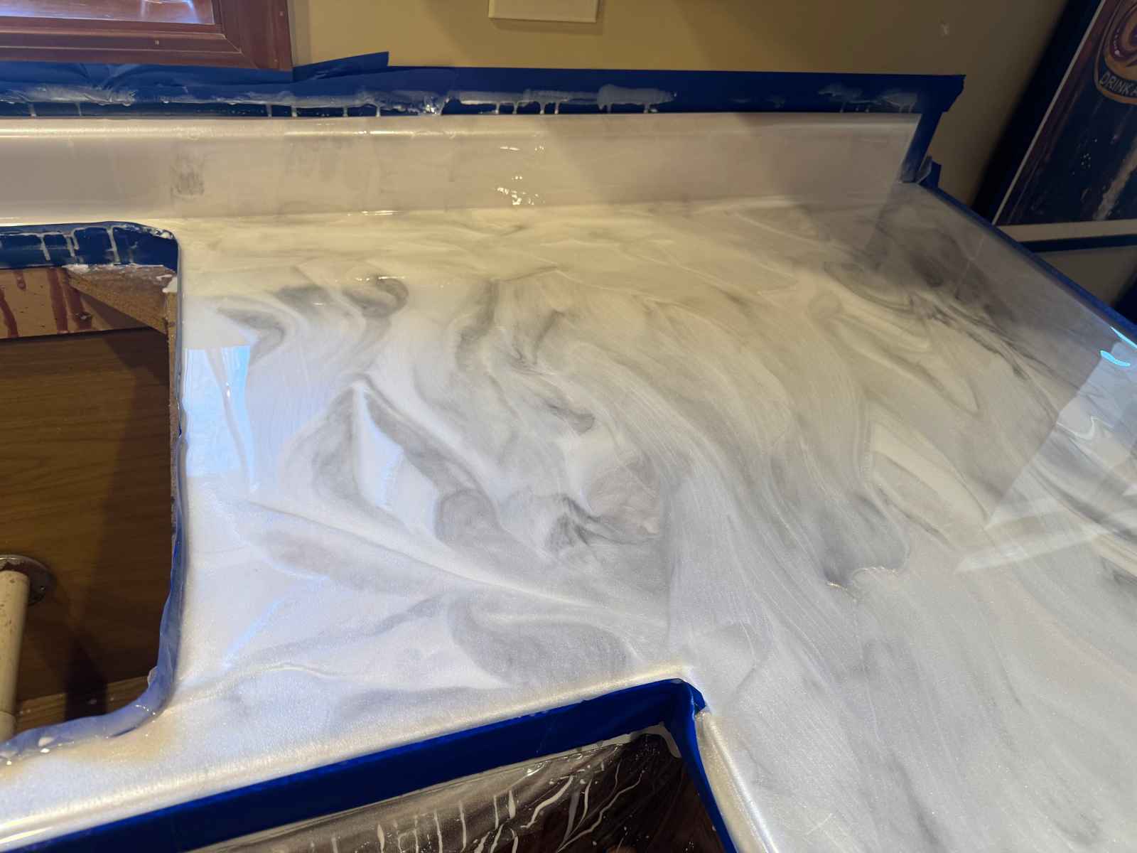 Epoxy countertop installation