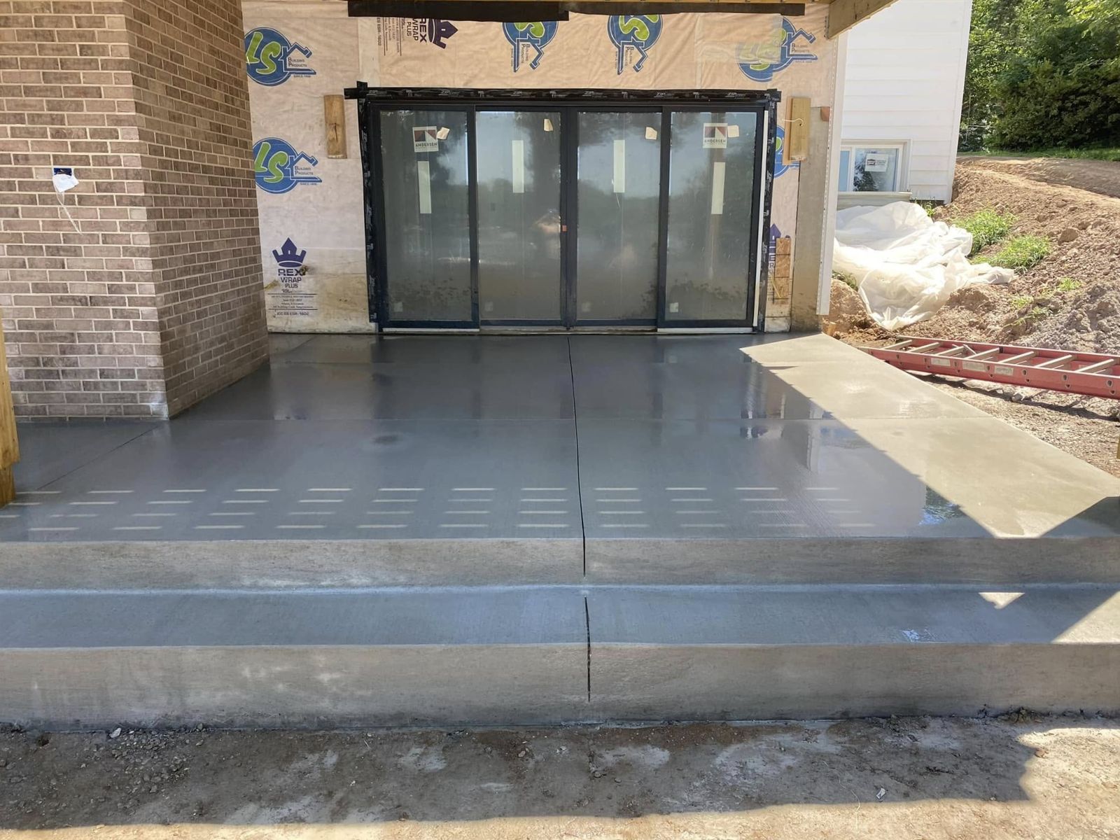 Patio and garden walkway connection