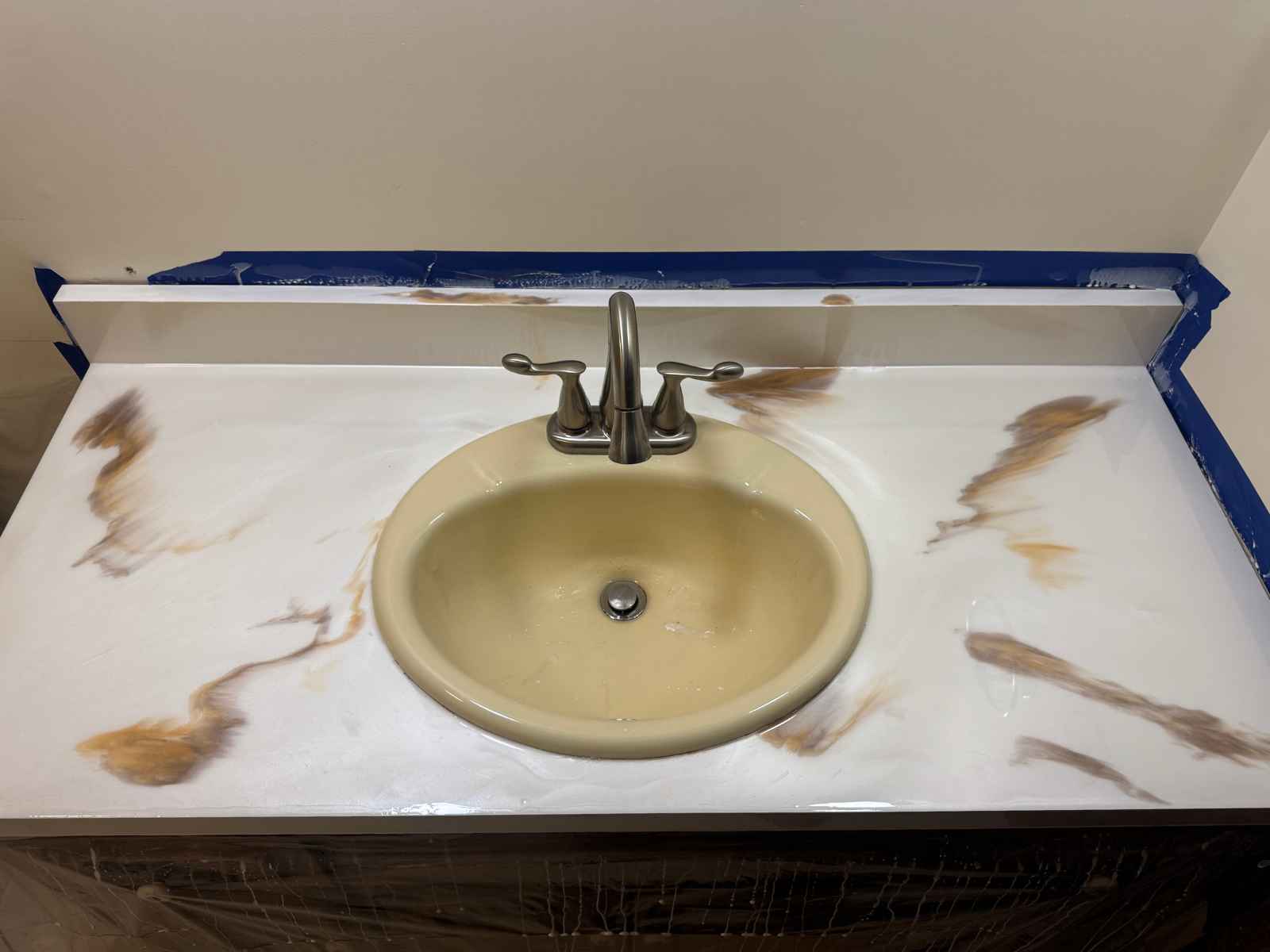 Epoxy coated countertop