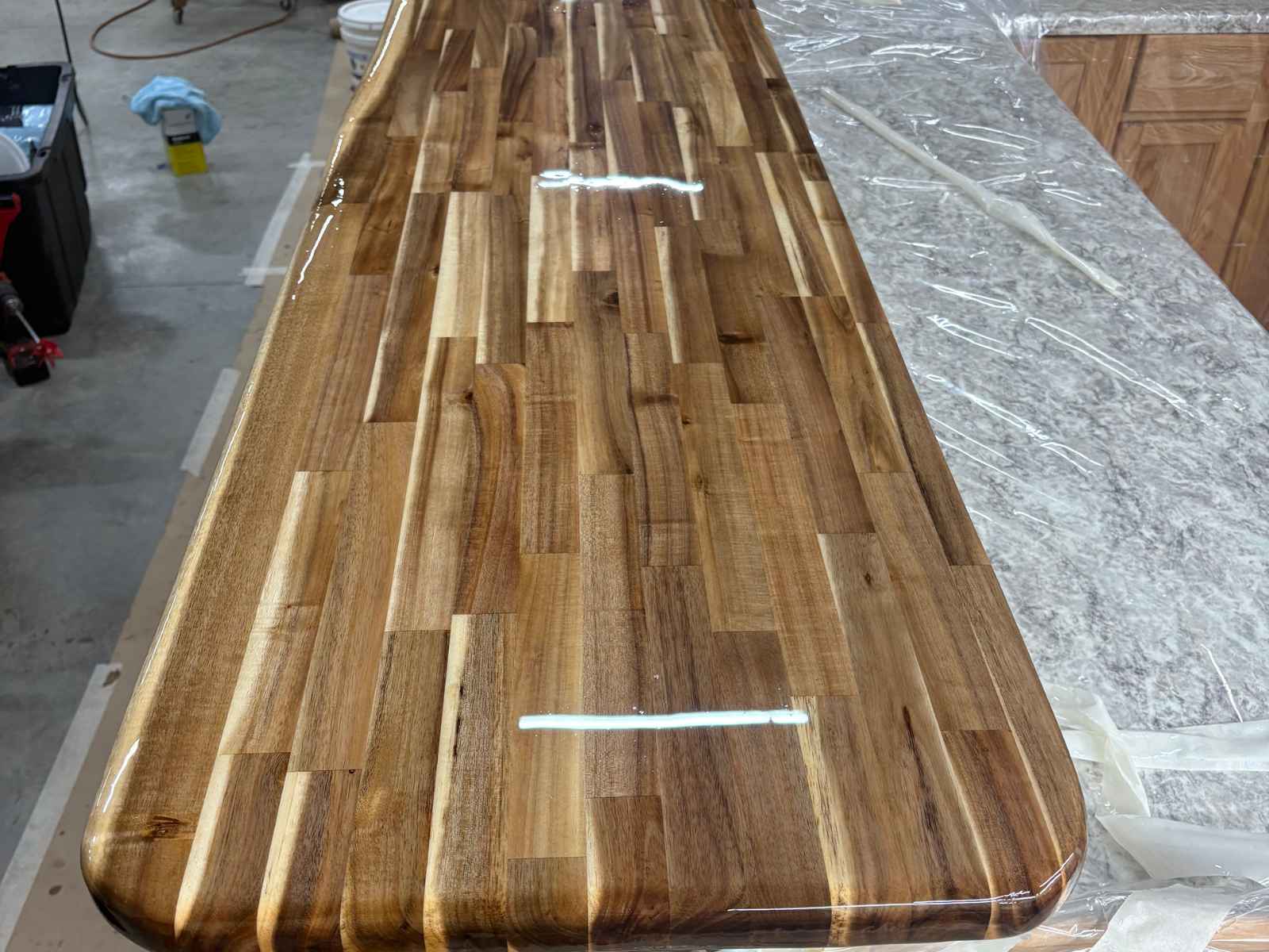 Epoxy countertop surface
