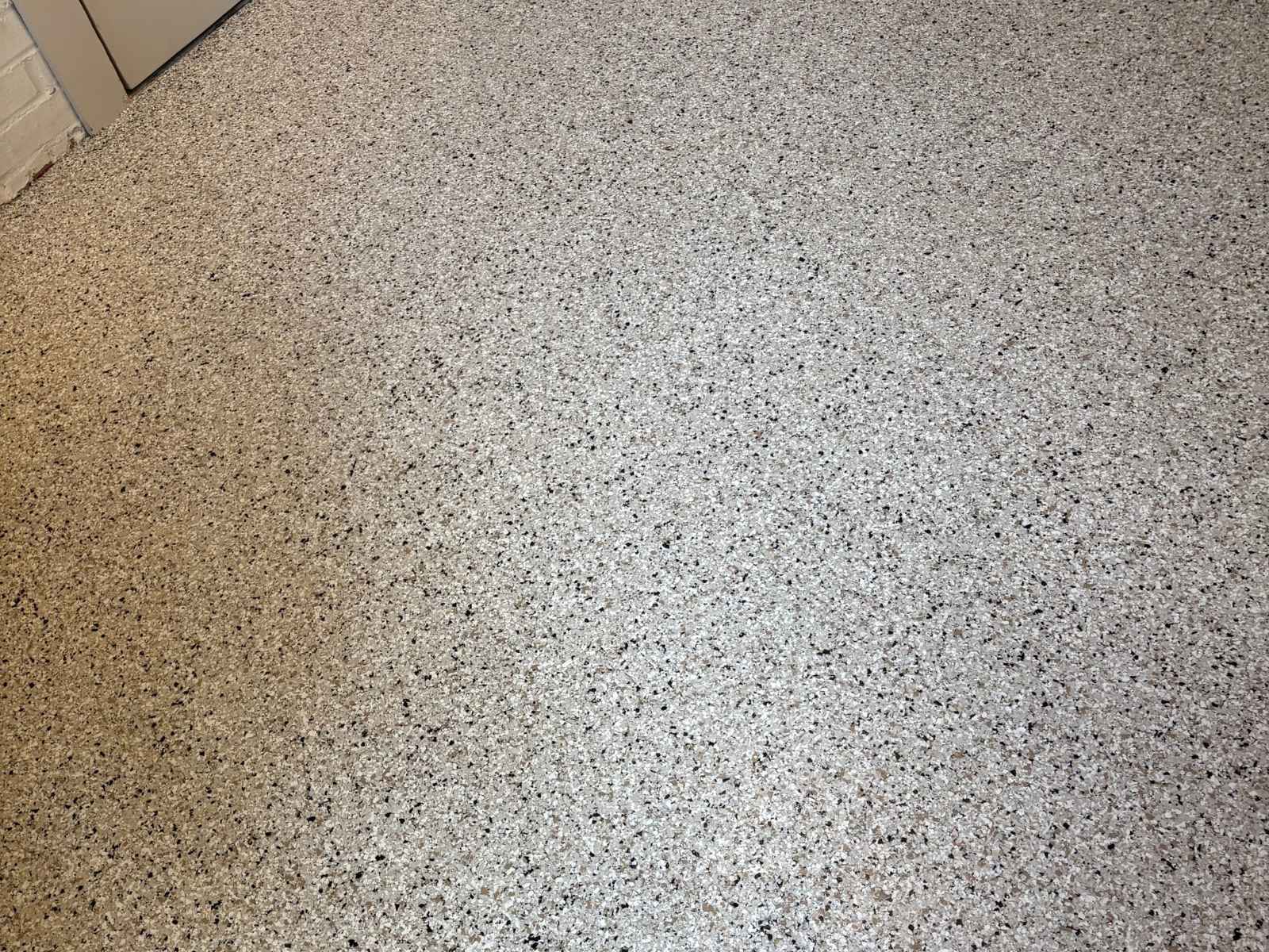 Epoxy floor in living area