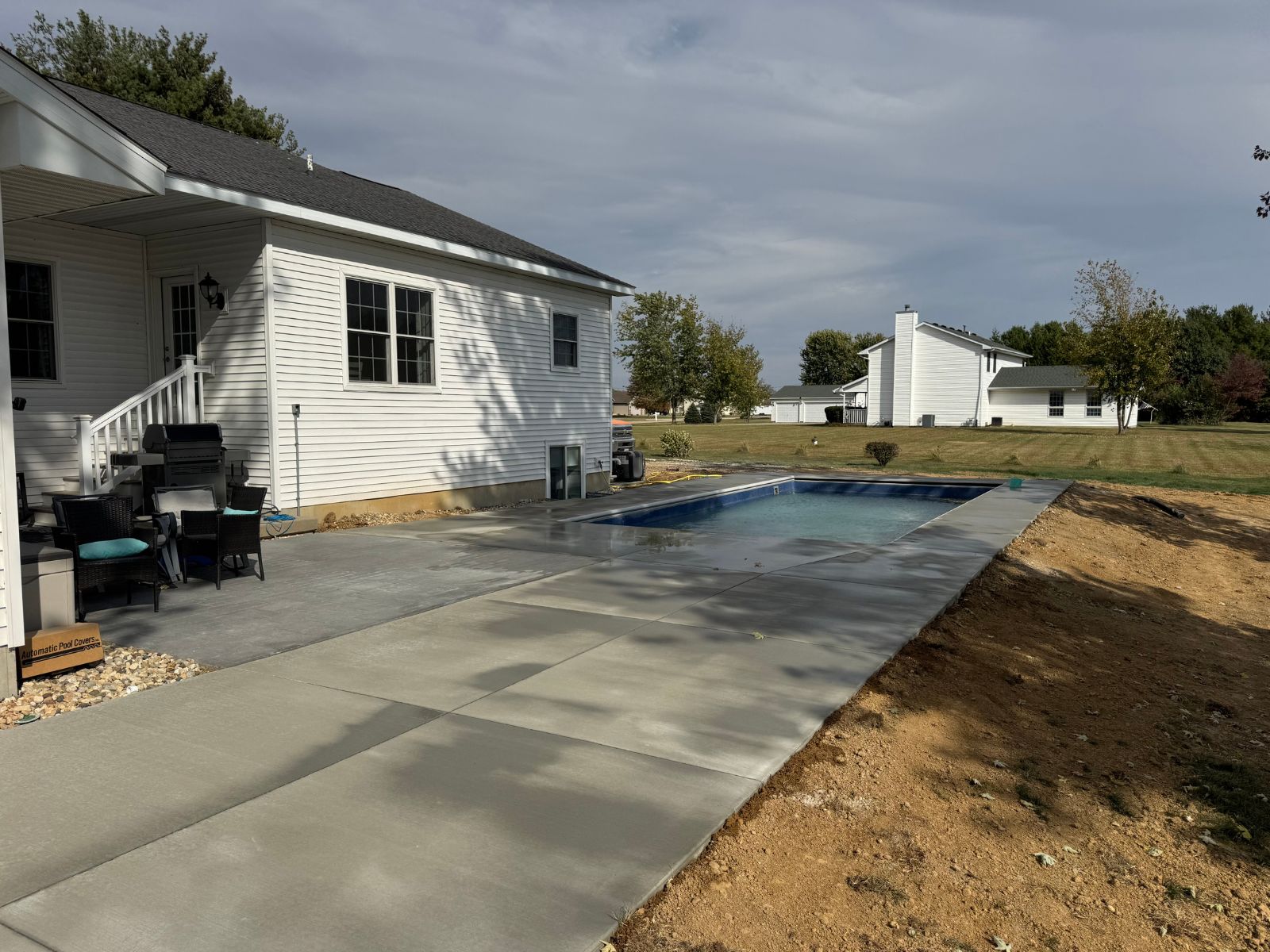 Finished pool deck surface