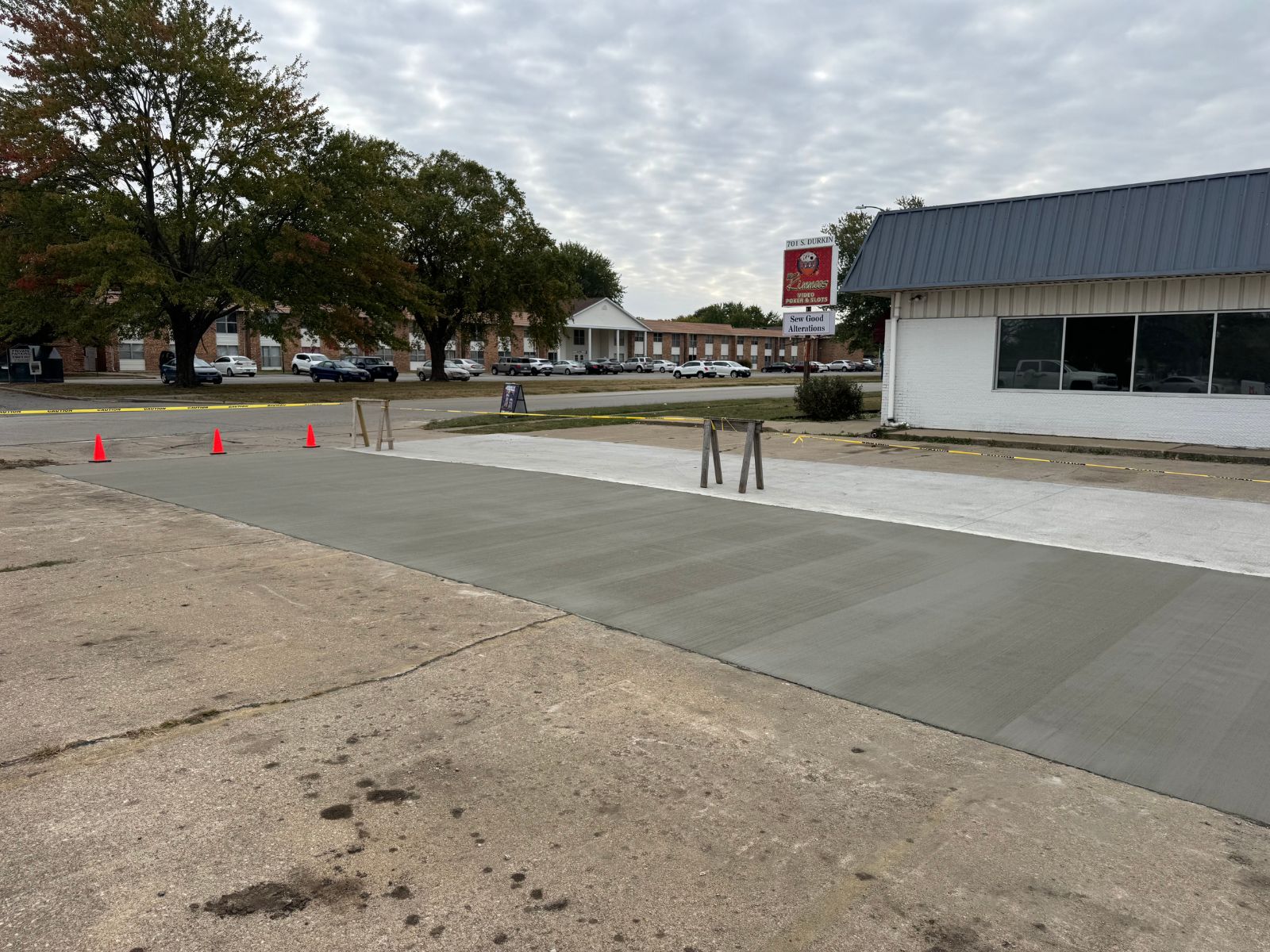 Concrete driveway approach