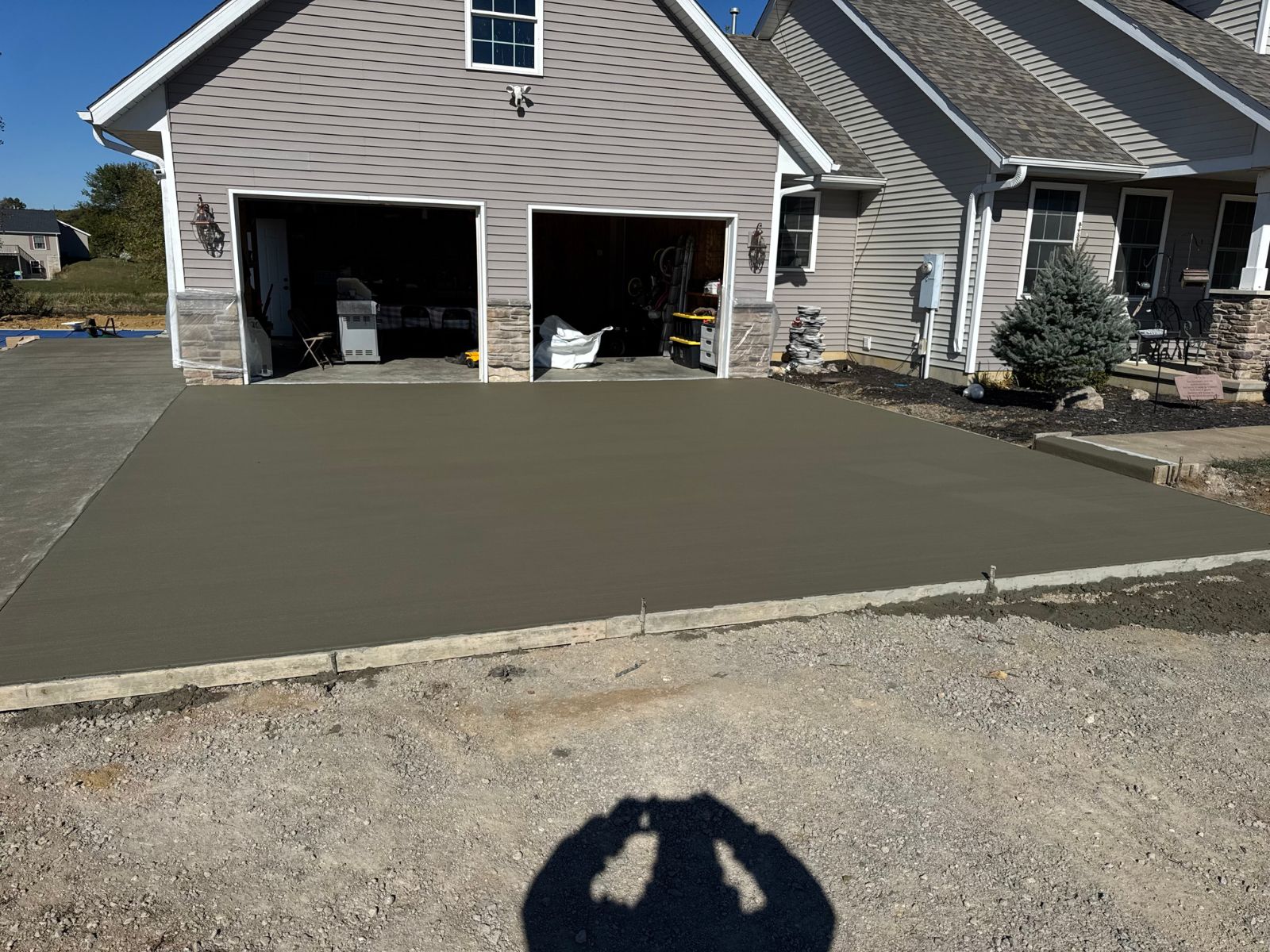 New concrete driveway project