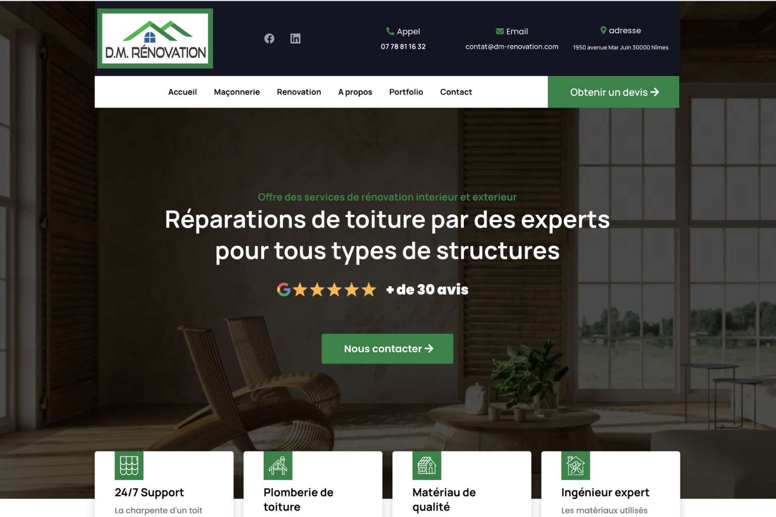 Réalisation site web