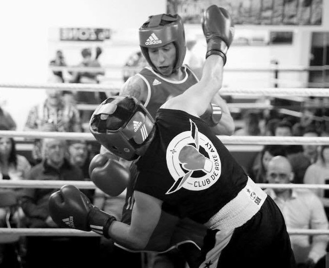 Francis Nadeau à l'entraînement de boxe