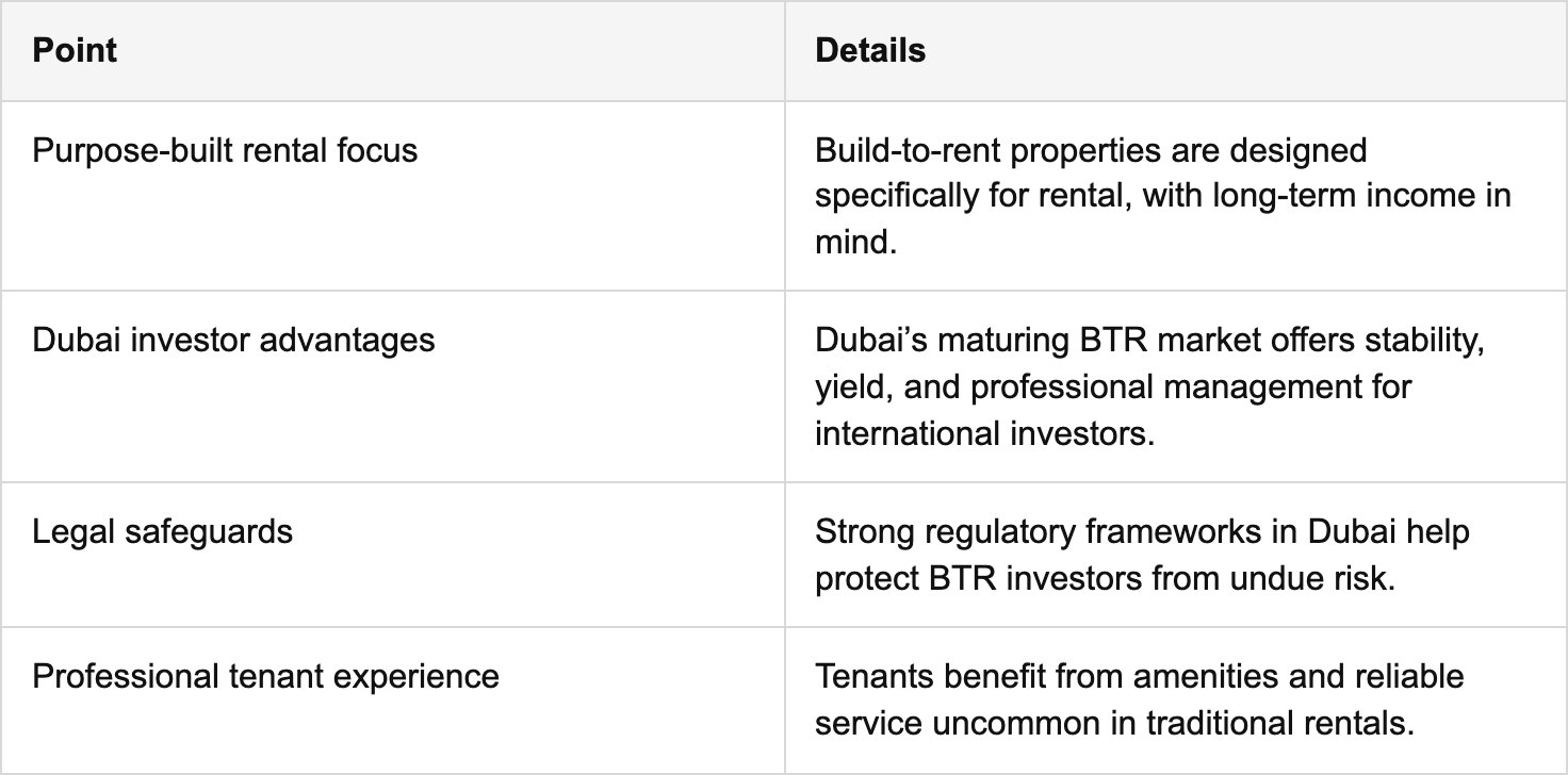 key takeaways table
