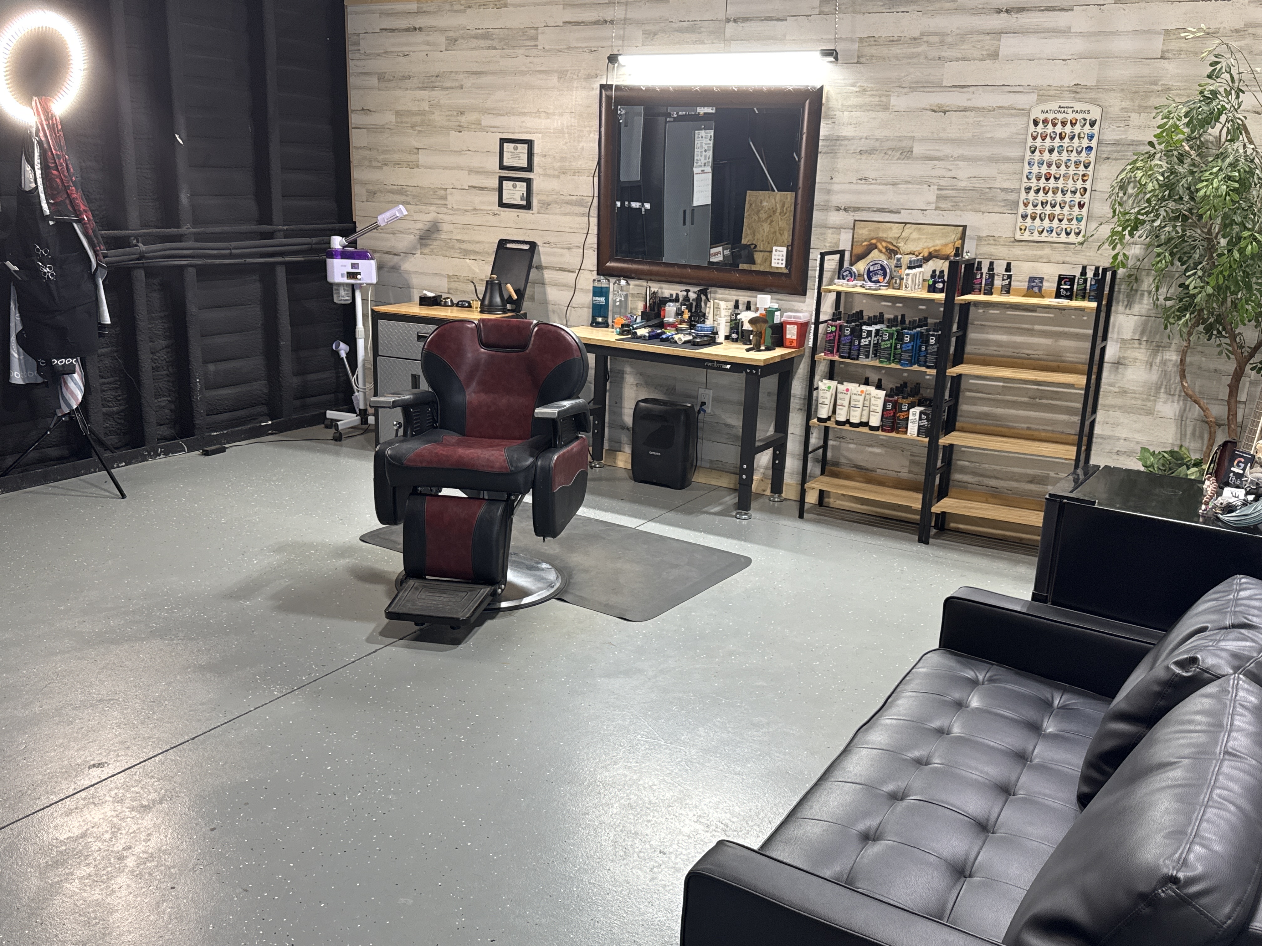 New Friends Barbershop interior