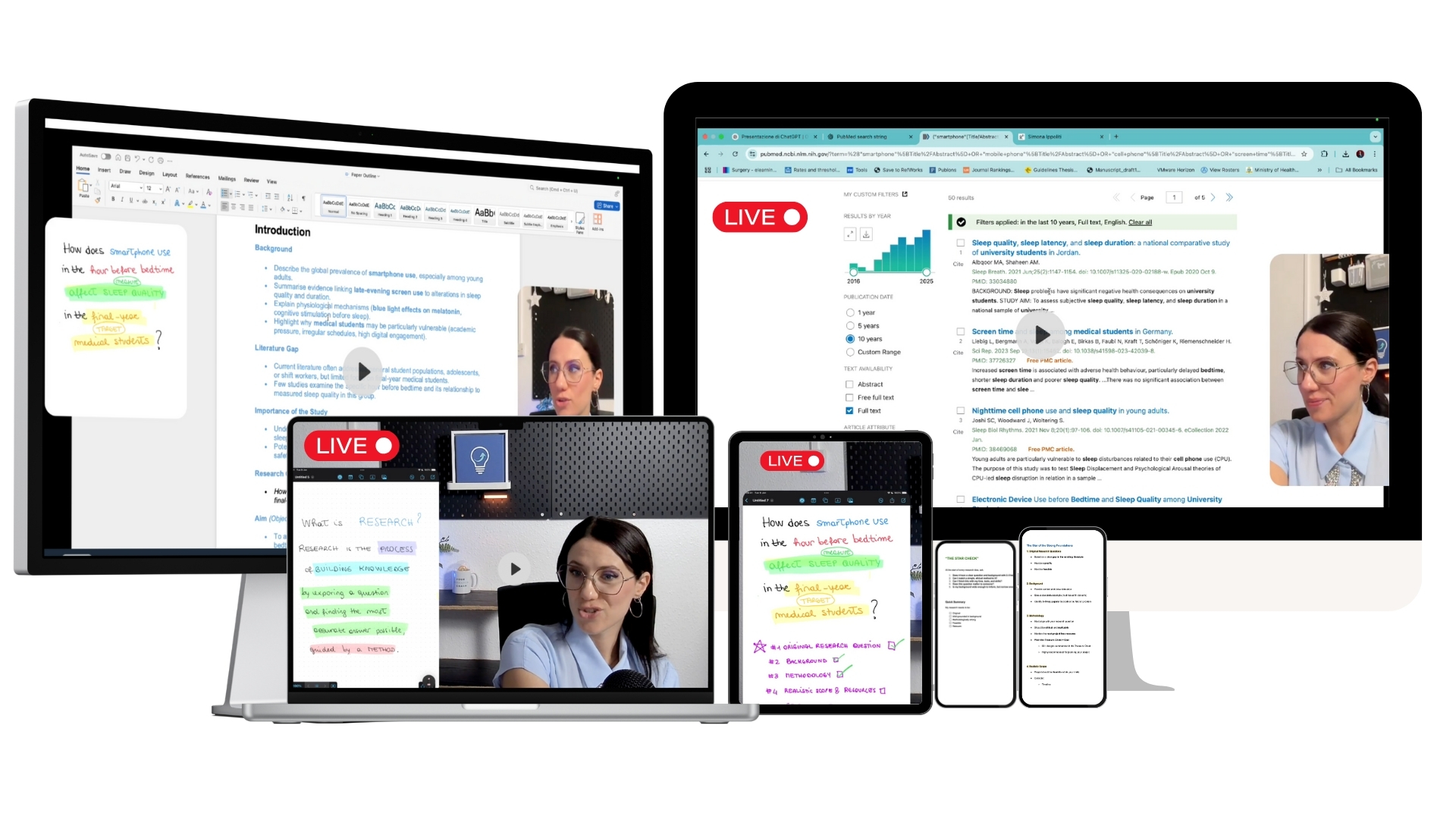Practical, step-by-step video tutorials inside the Research Crash Course