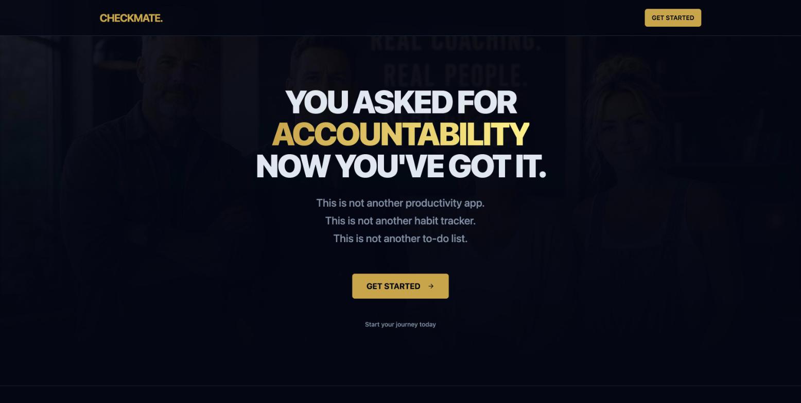 Checkmate website home page