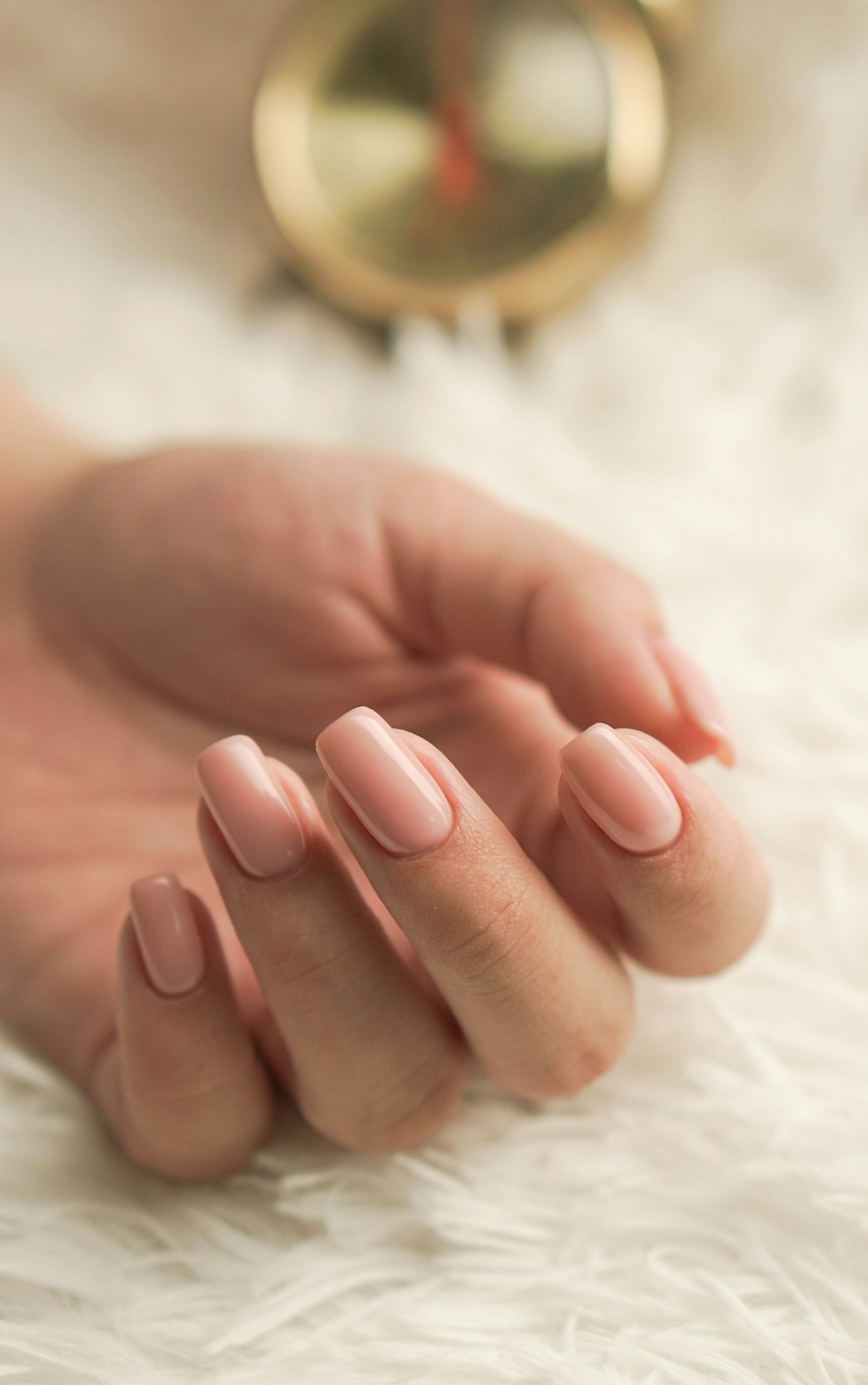 Classic manicure with polished natural nails