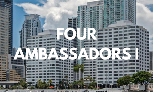 departamentos en venta en el edificio Four Ambassadors I ,brickell