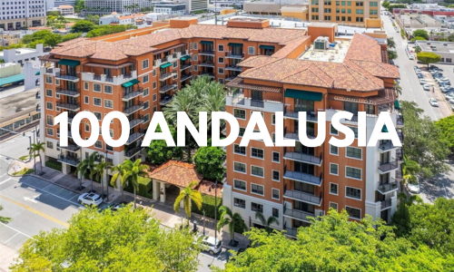 departamentos en venta en el edificio 100 Andalusia, coral gables