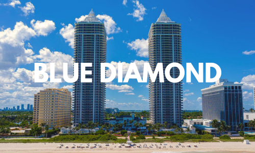 departamentos en venta en el edifício Blue Diamond, Miami beach