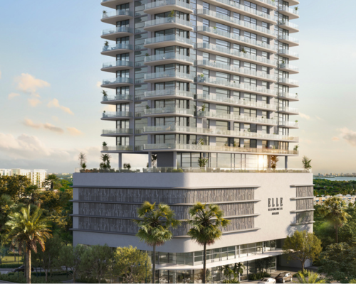 departamentos en venta en el edifício Elle Residences Miami, edgewater