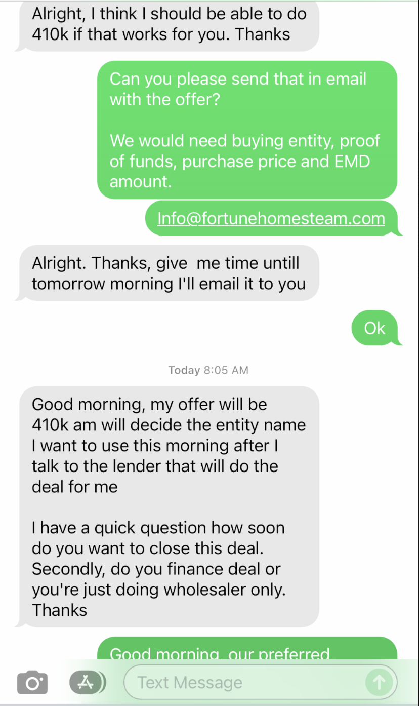 RESS student text message proof