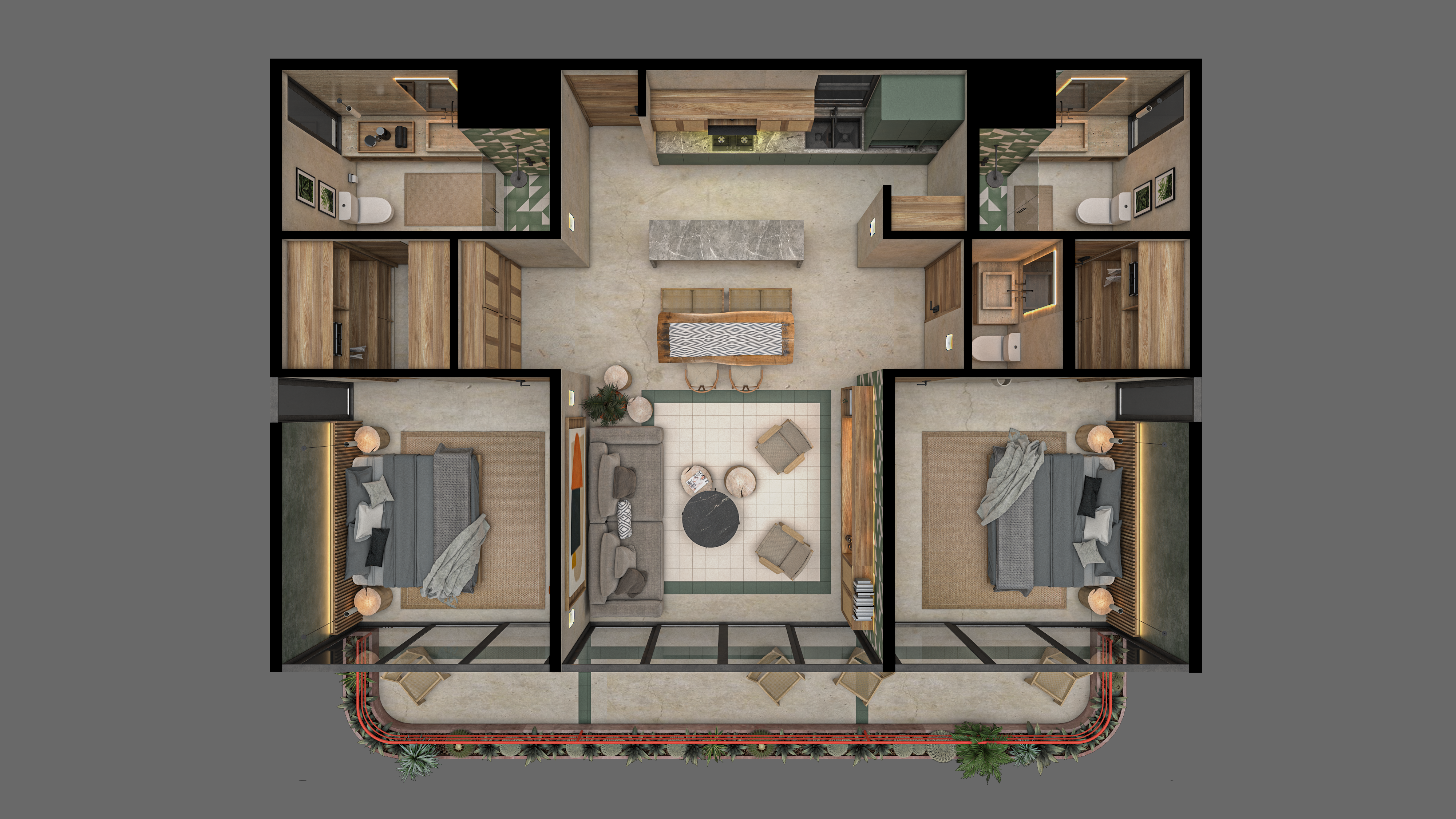 floor plan of Torre Bivalvia condo