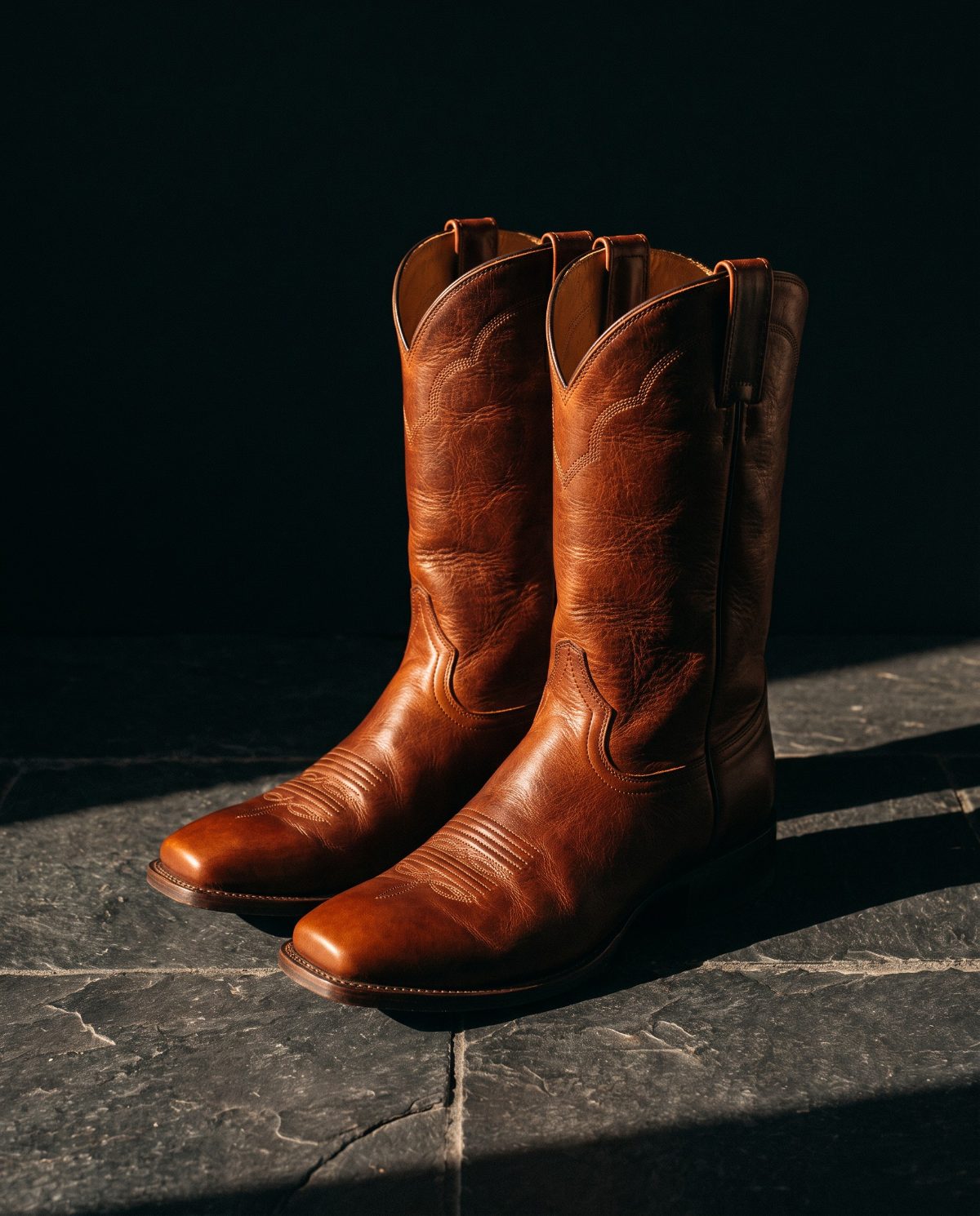 Botas de hombre ER Western en piel coñac