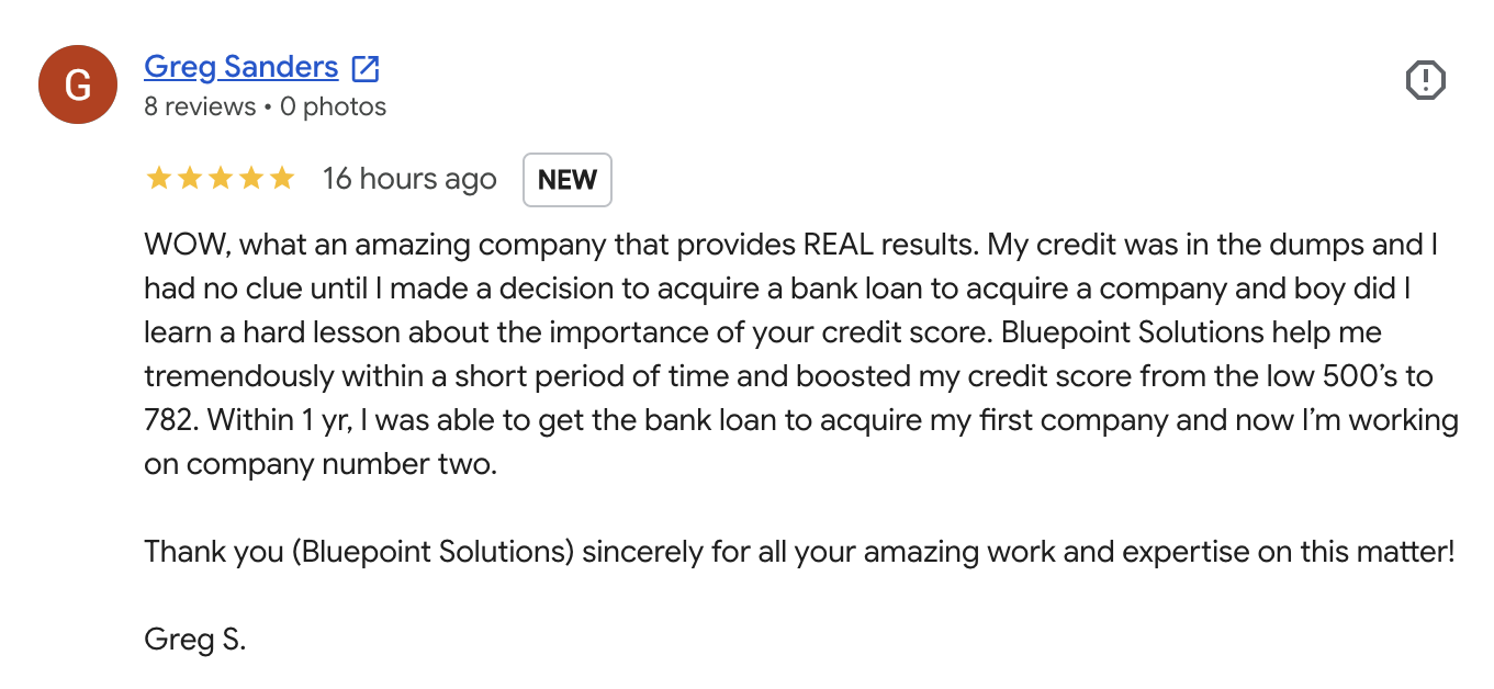 Bluprint Solutions Google client review