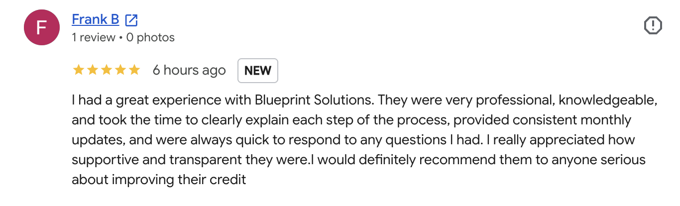 Bluprint Solutions Google client review