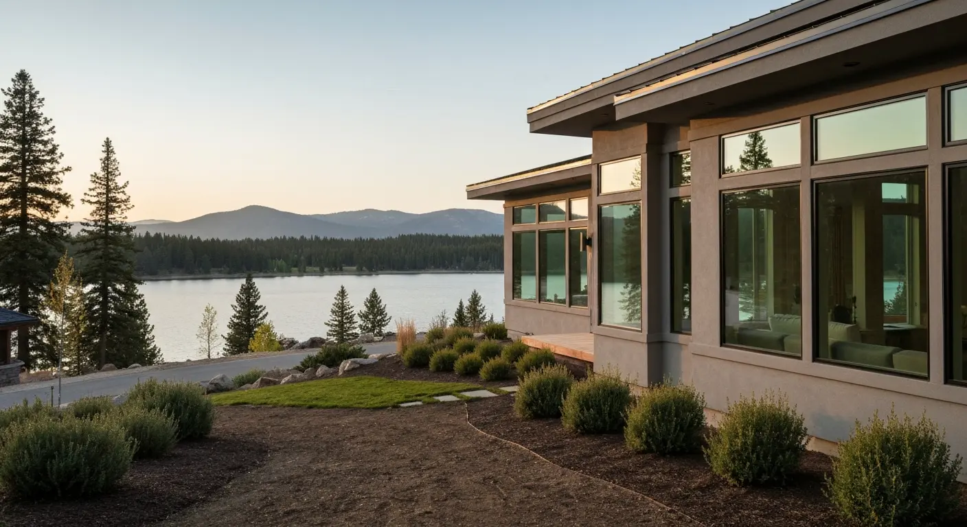 Mountain home with lake views