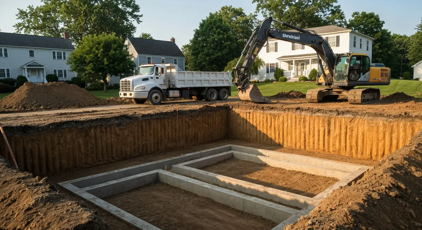 Foundation excavation in Granby