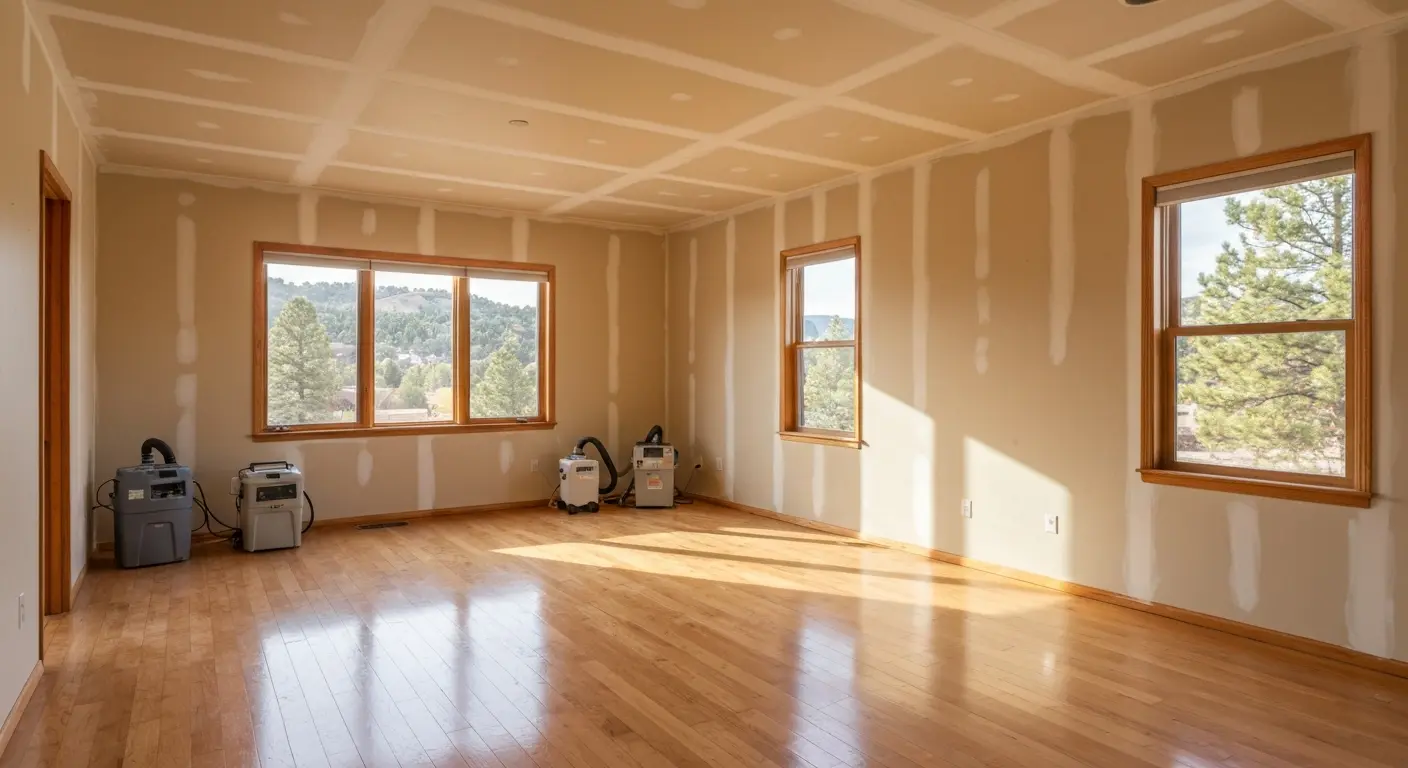 Fire damage restoration project