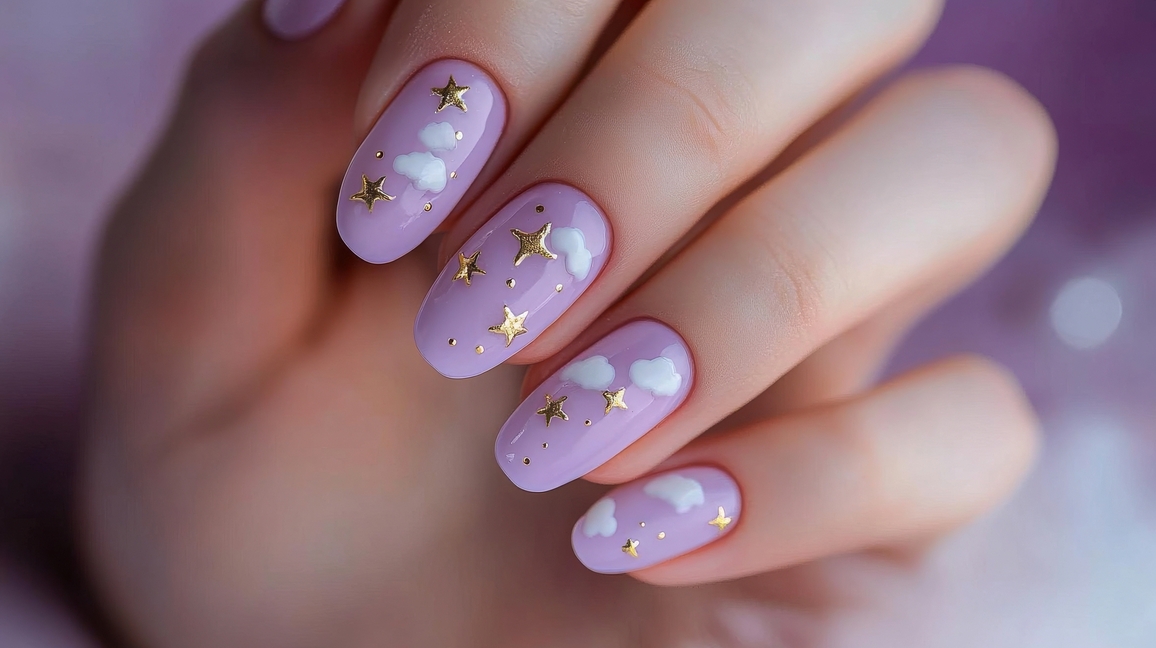Nail art close up