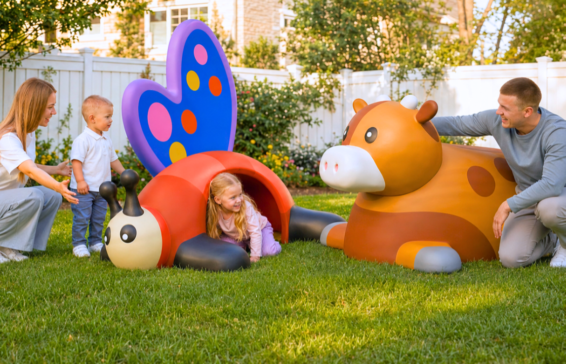 Esculturas 3D WiggleTodd em ambientes infantis