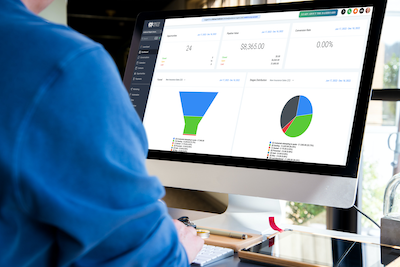 Monster Metrics CRM on iMac