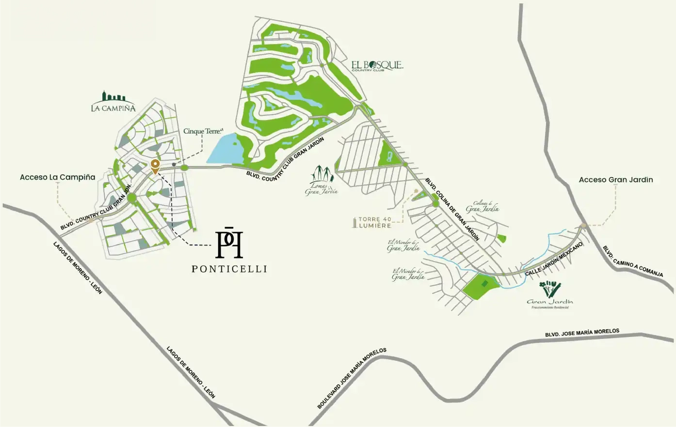 
Croquis de ubicación Torre Ponticelli
                