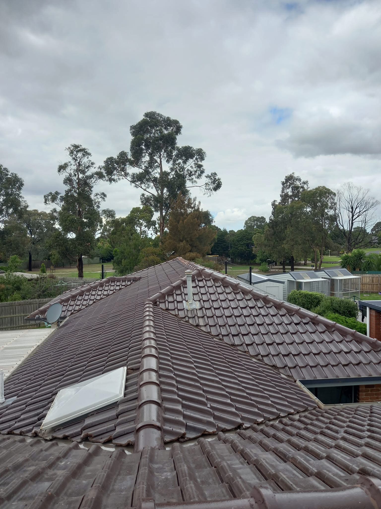 Storm damaged roof repair
