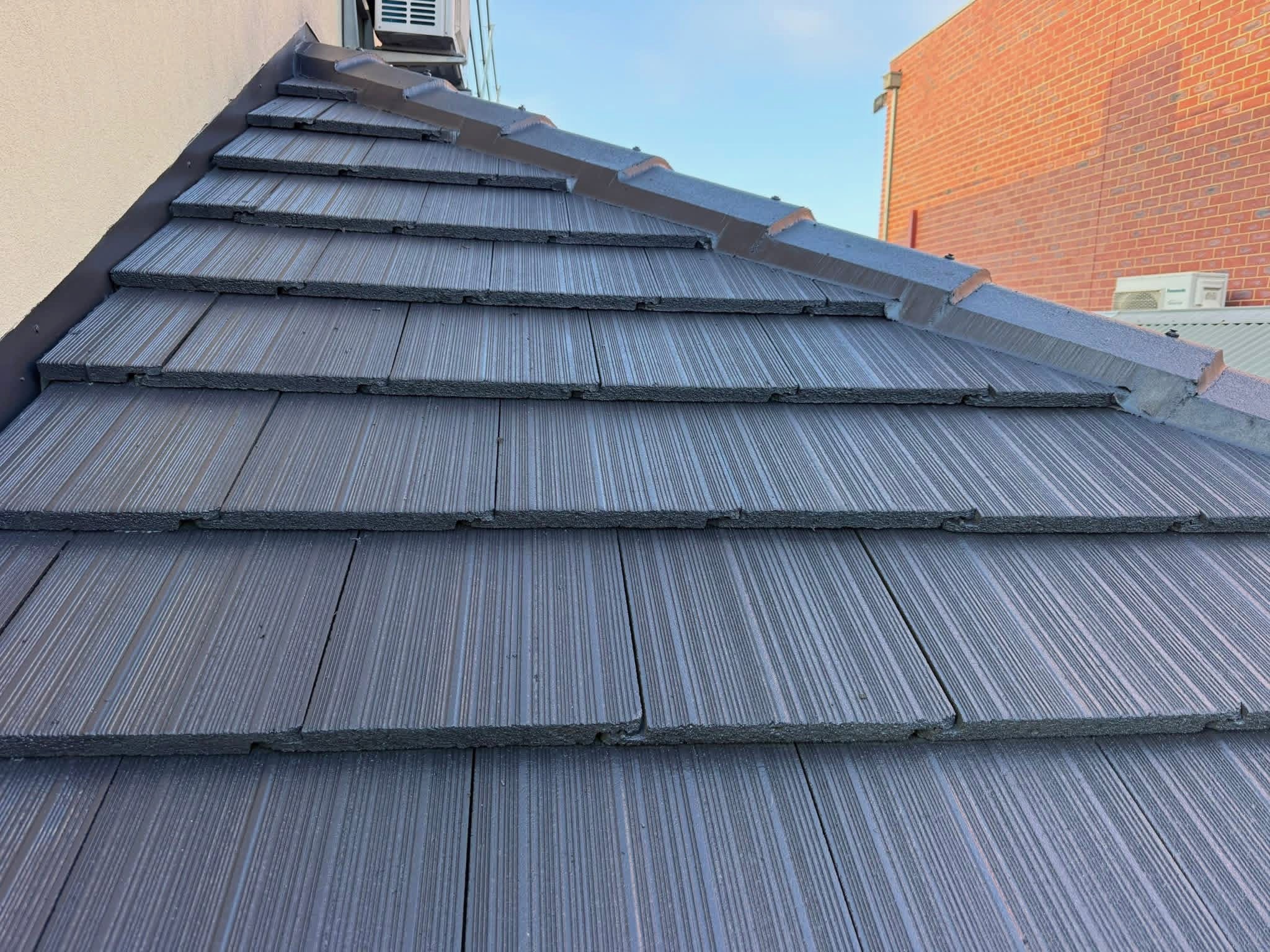 Newly re-roofed tile roof