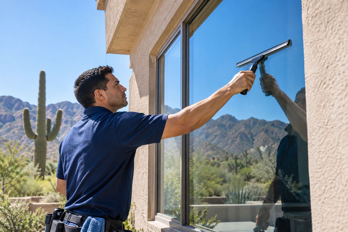 Window washing in Tucson, AZ