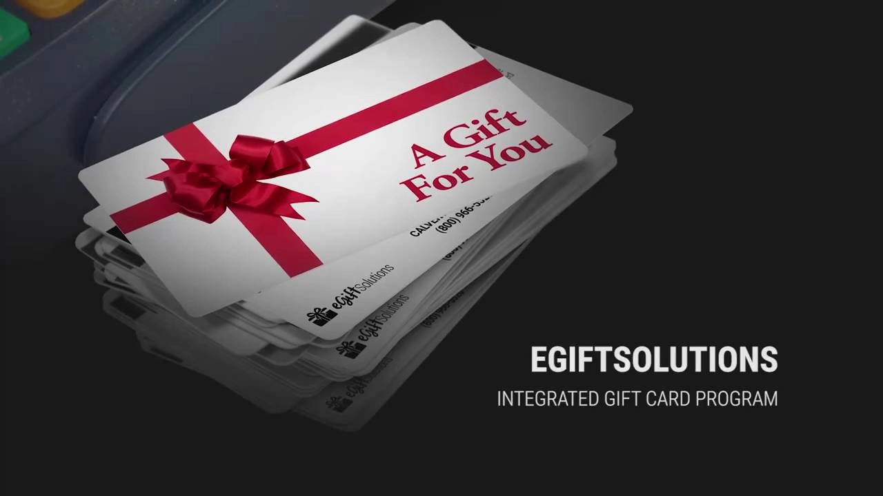 eGift Solutions branded gift cards with red bow