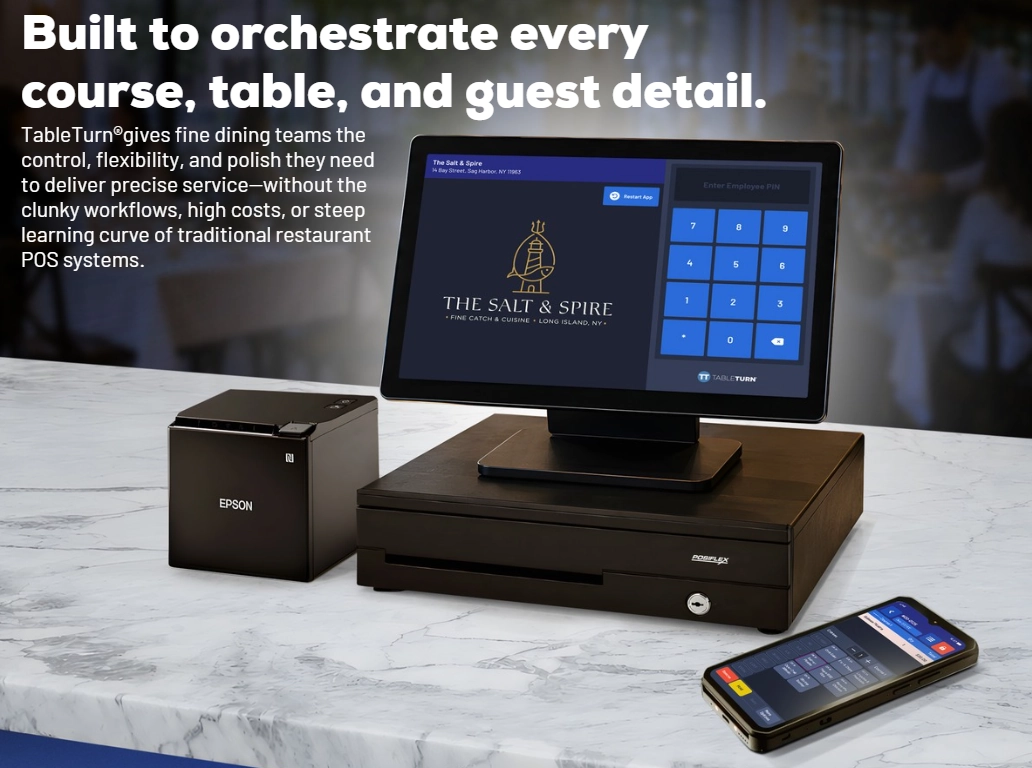 TableTurn fine dining POS station