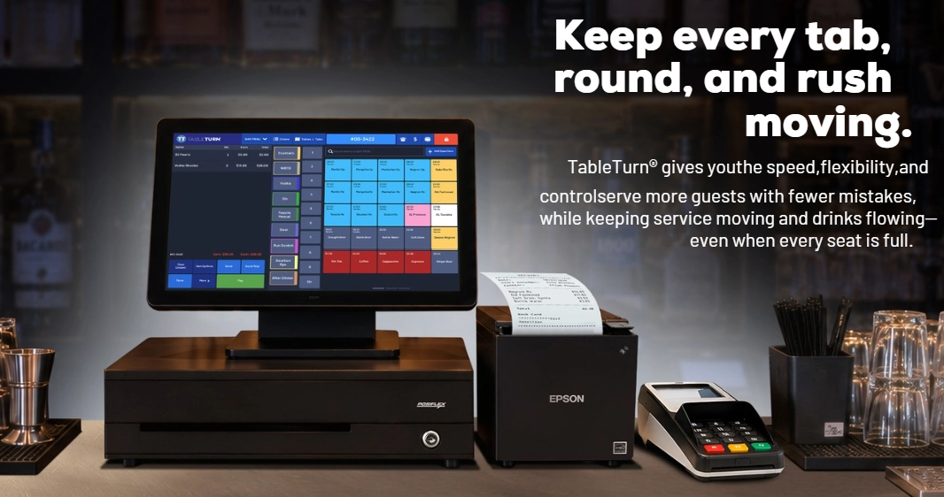 TableTurn bar POS for tabs and high-volume service