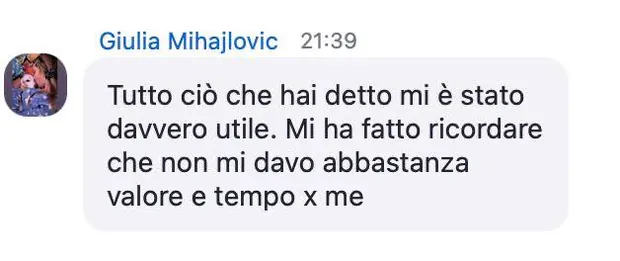 Messaggio di Giulia