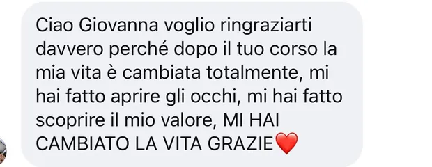 Messaggio di una cliente