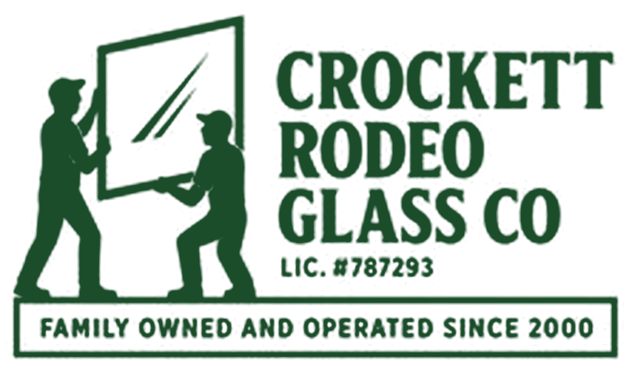 Crockett Rodeo Glass Co logo - Family owned and operated since 2000