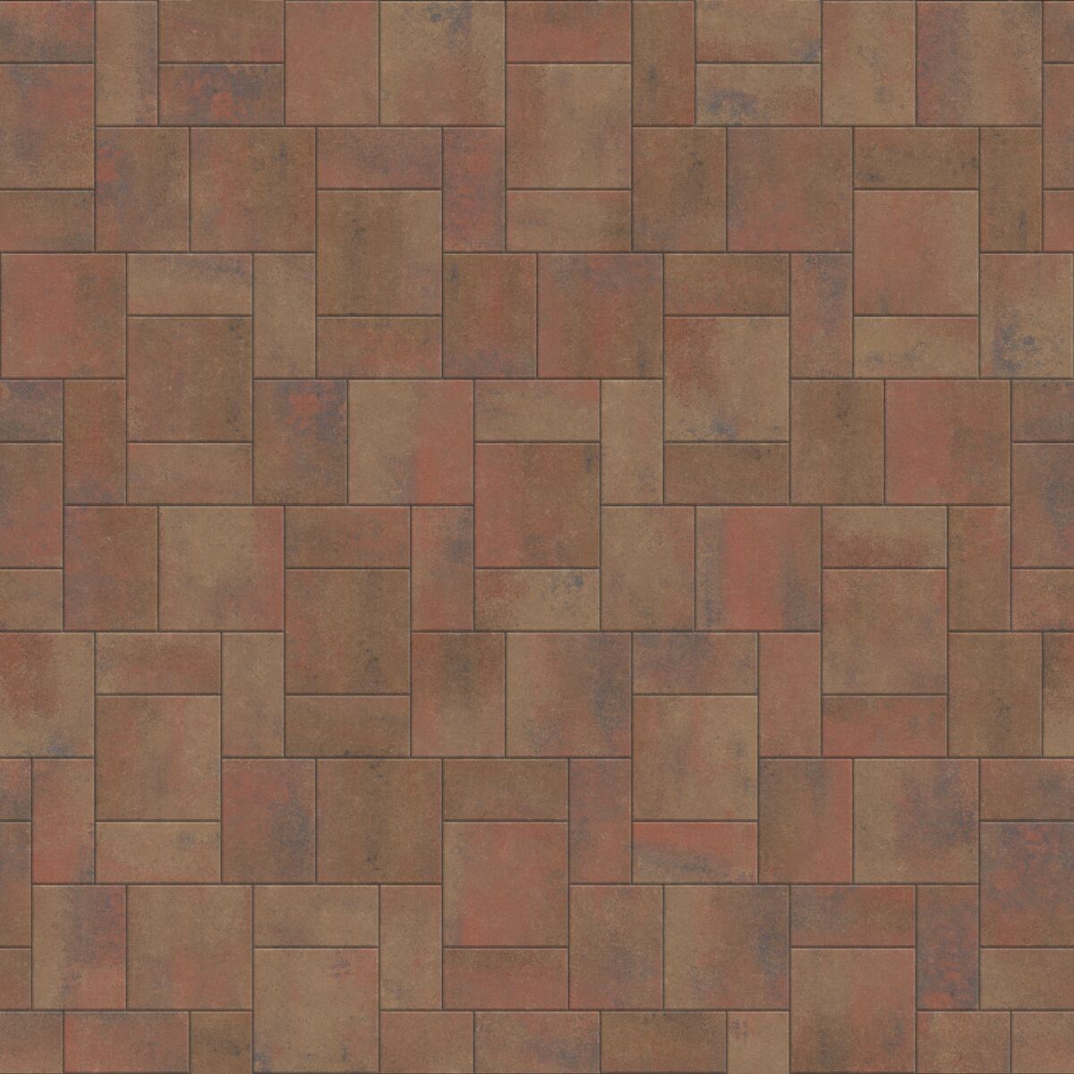 Tan/Red/Charcoal — Belgard Catalina Grana DF color option