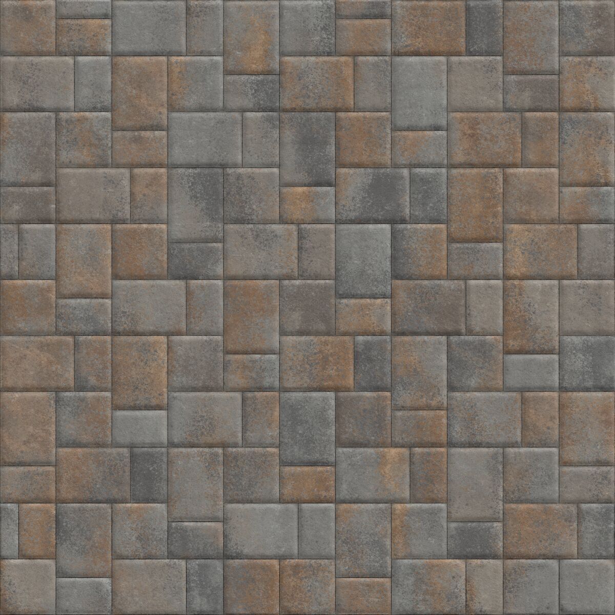 Gray/Charcoal/Tan — Belgard Classic Cobble color option