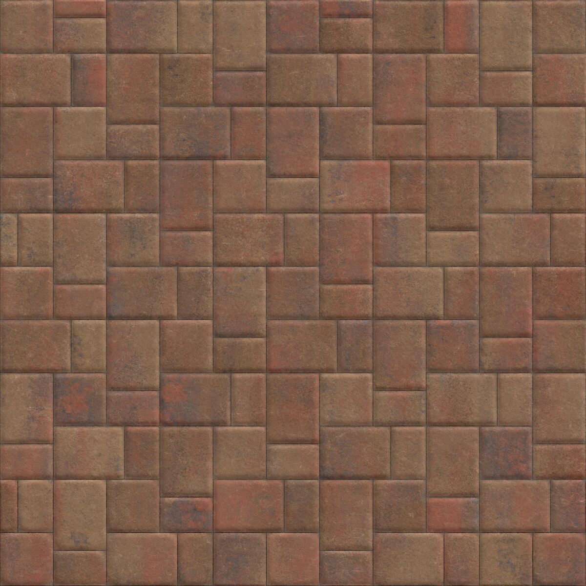Tan/Red/Charcoal — Belgard Classic Cobble color option