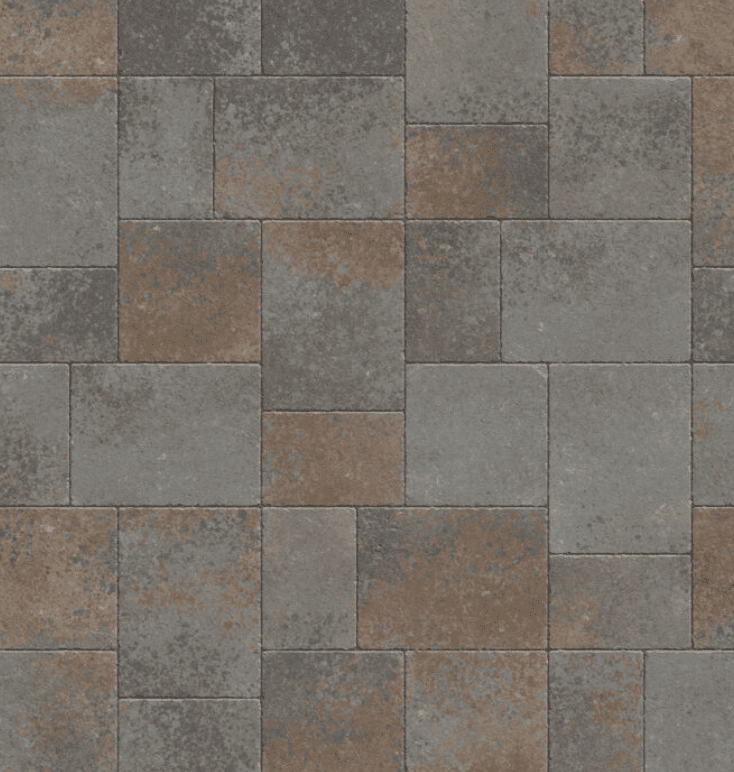 Gray Charcoal Tan — Belgard Antiqued Flat Top color option