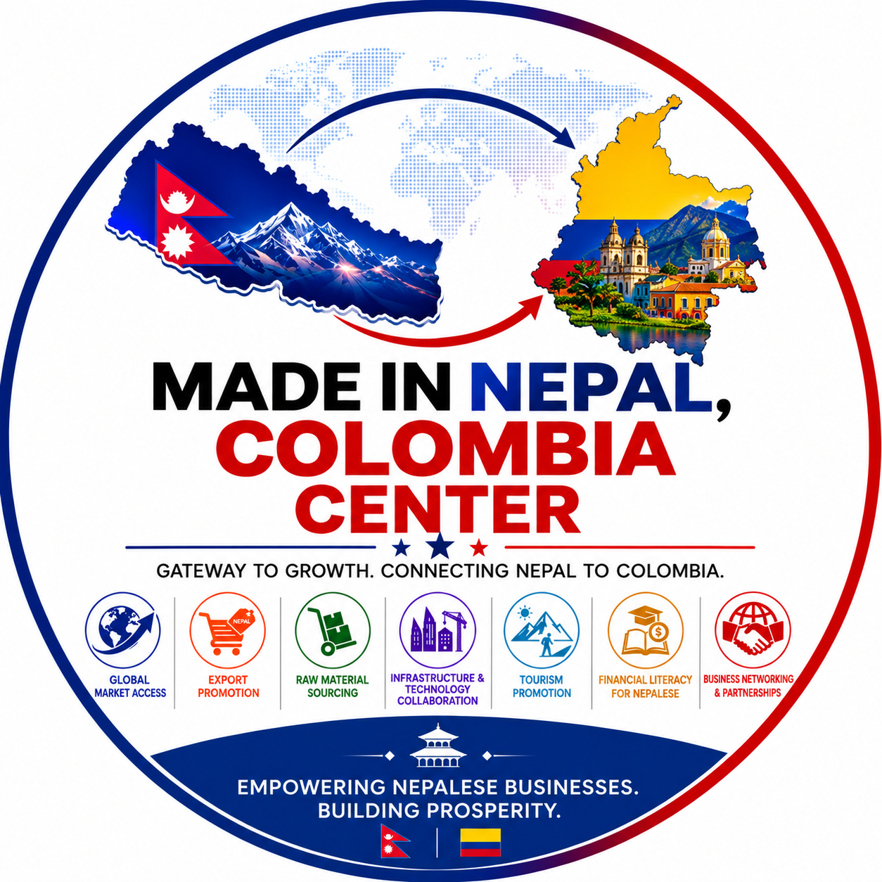 Made in Nepal, Colombia Center logo